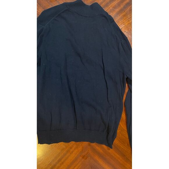 Express Sweater 1/4 Zip Quarter Zip Long Sleeve‎ Knit Solid Blue Navy Sz x-large - Picture 9 of 9